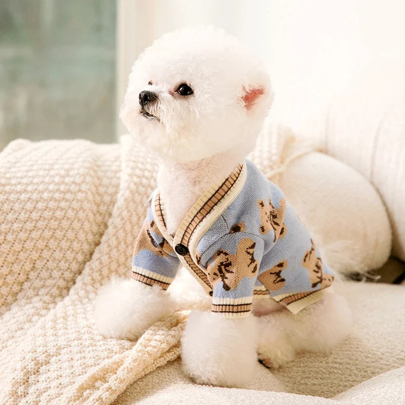Chic Striped Pet Cardigan
