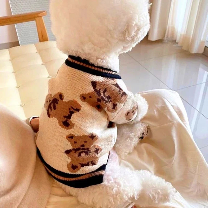 Chic Striped Pet Cardigan