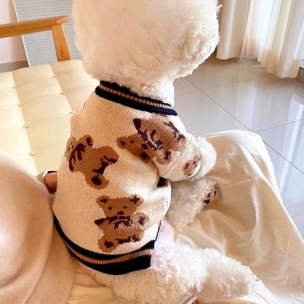 Chic Striped Pet Cardigan